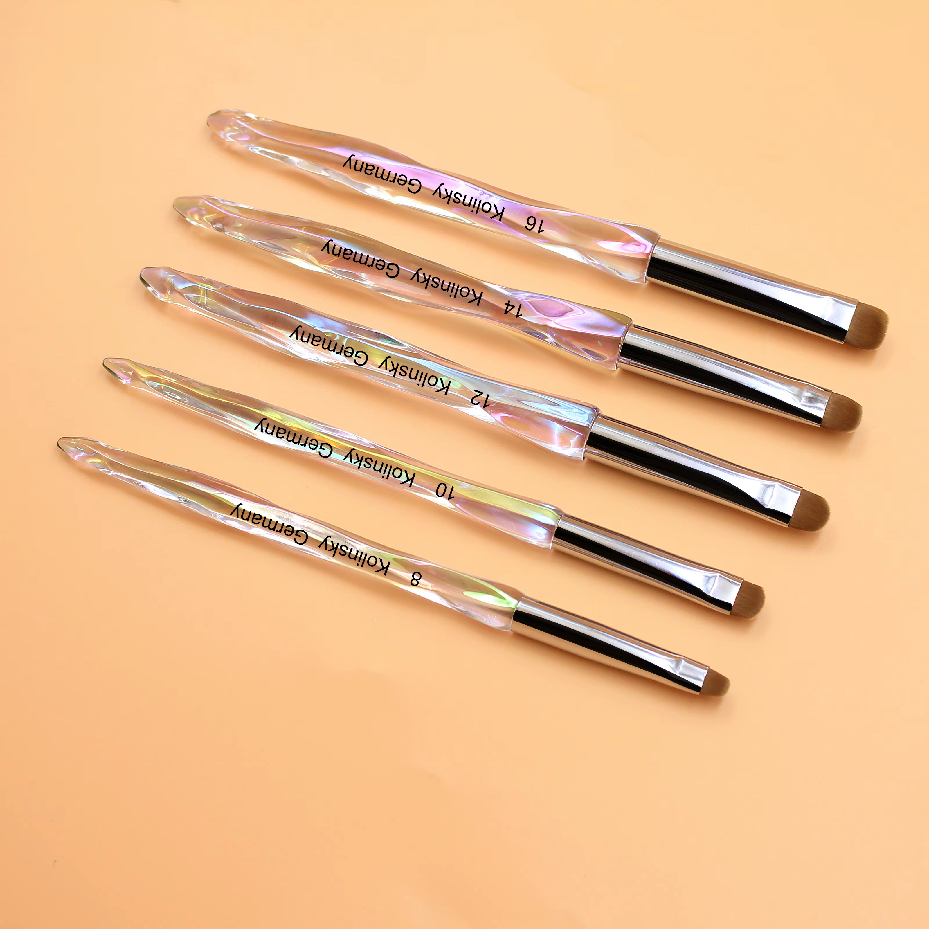 Brosse professionnelle pour nail art avec manche chic – Parfaite pour les manucure et le nettoyage français