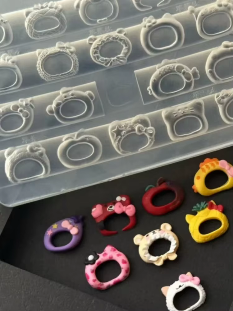 Moule à ongles en silicone transparent 3D