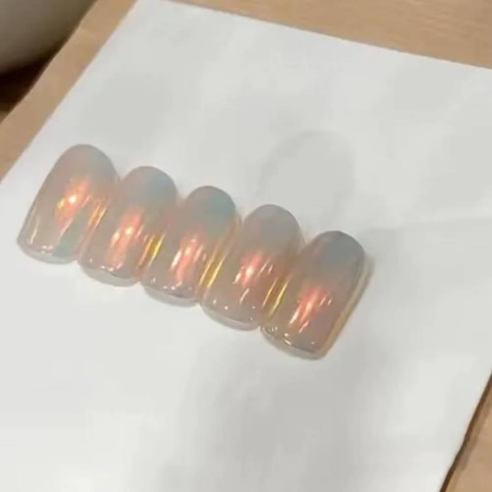 1 boîte 0.2g Champagne or Chrome poudre à ongles Aurora scintillant surligneur paillettes miroir magique
