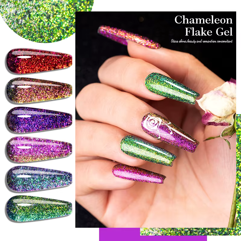 Vernis à ongles en gel AWStorG Chameleon Flake