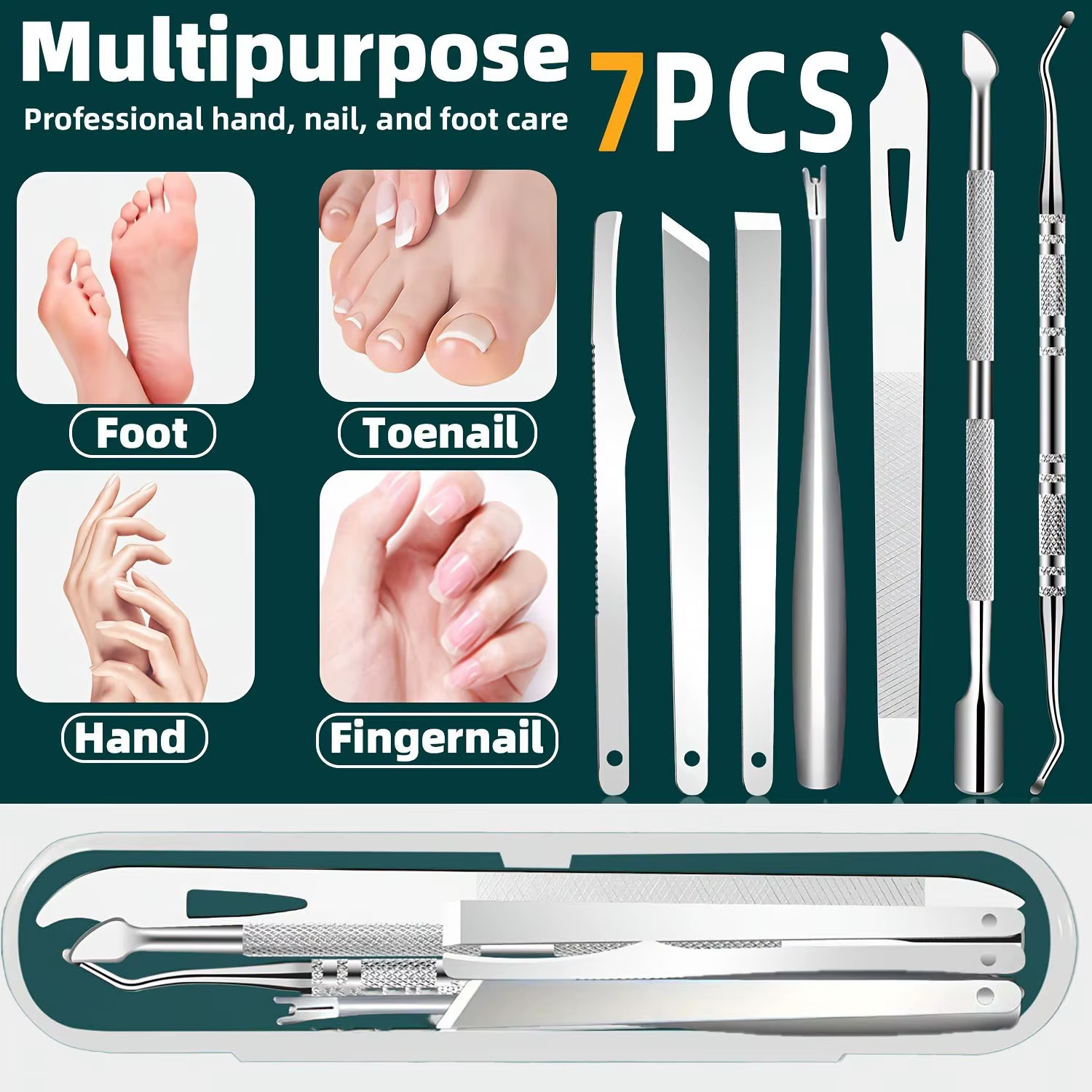 Kit de manucure et pédicure 7 pièces