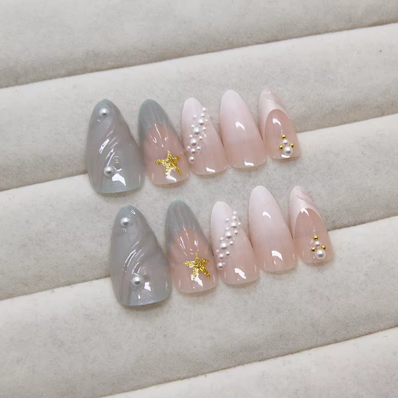 Faux ongles à presser en amande