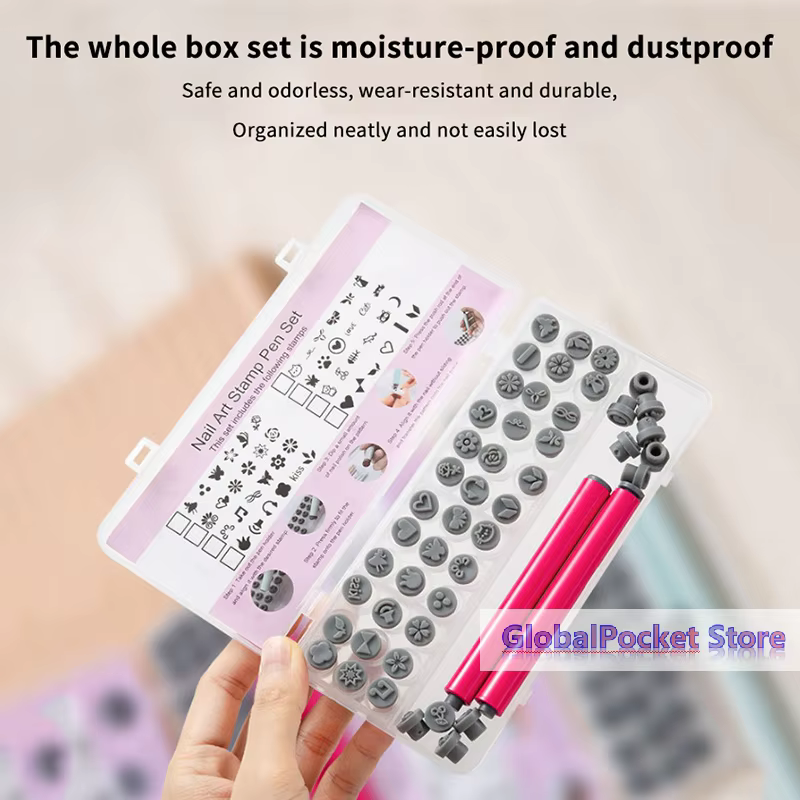 Ensemble de 36/48 tampons à ongles pour nail art