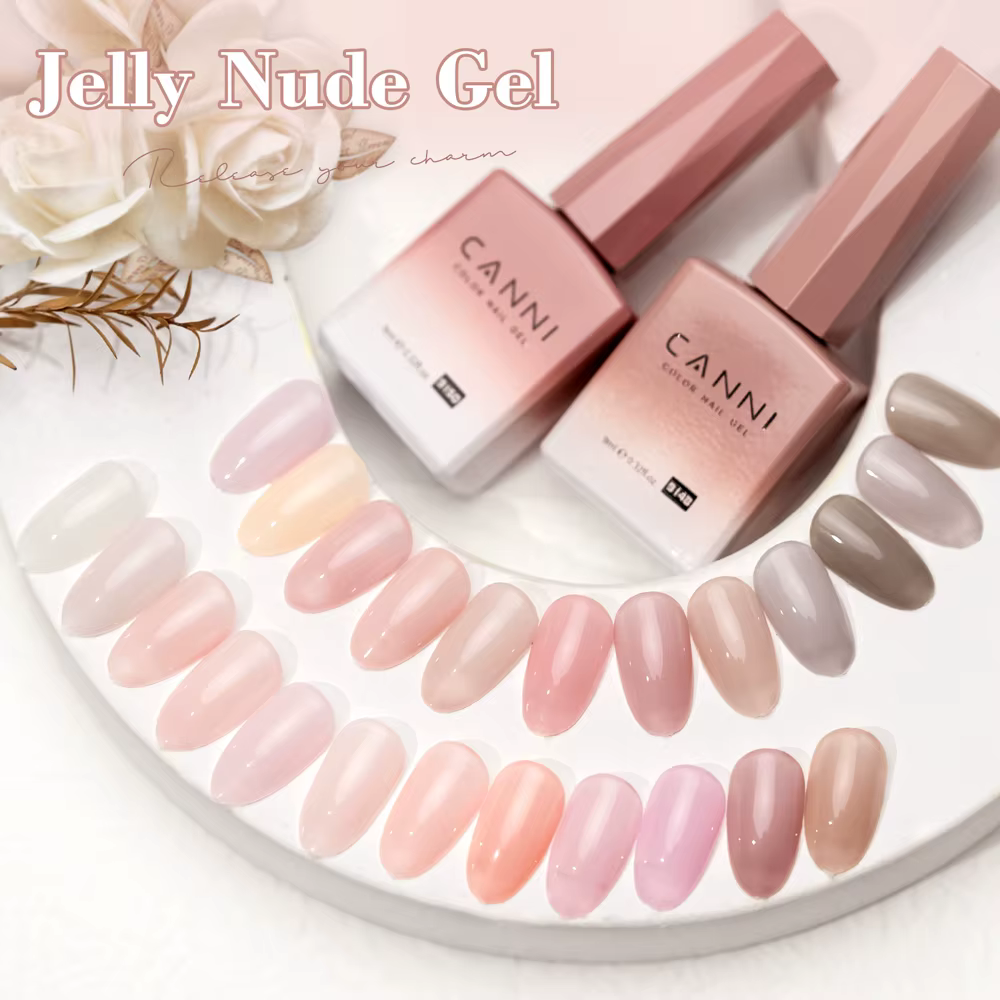 CANNI 9ml vernis à ongles HEMA TPO gratuit Transparent gelée couleur nu rose français SoakOff UV LED