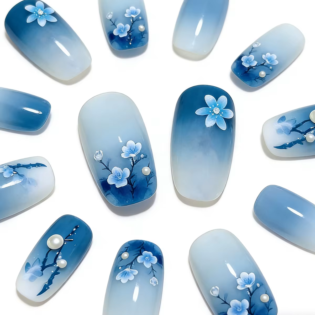 Faux ongles moyens pour femmes et filles