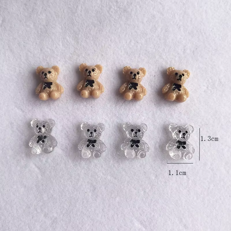 Breloques pour ongles en forme d'ours