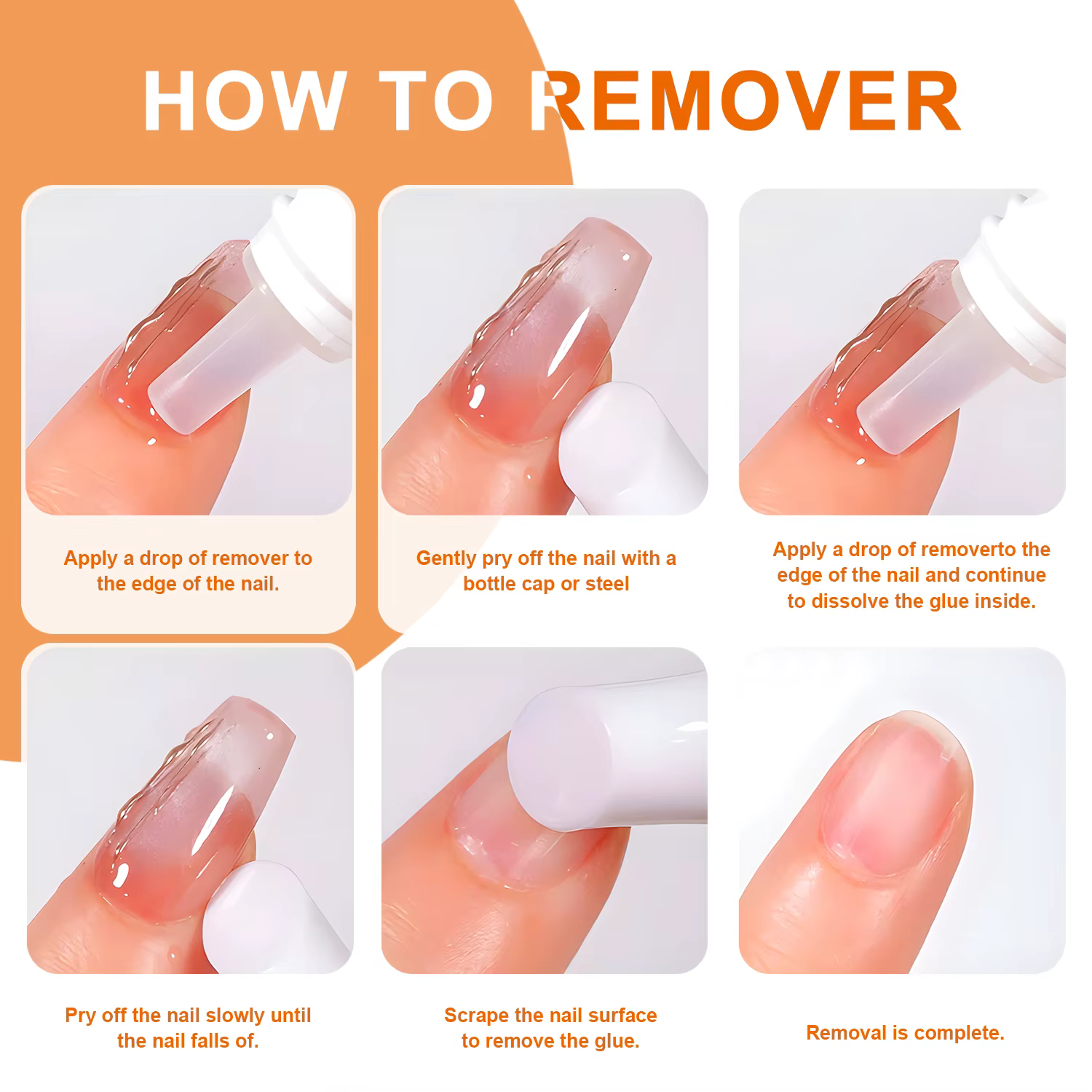 Dissolvant de colle pour faux ongles