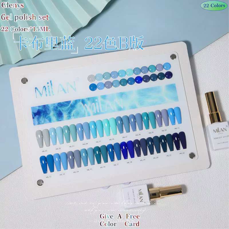 Glenys – colle pour vernis à ongles série 22 couleurs