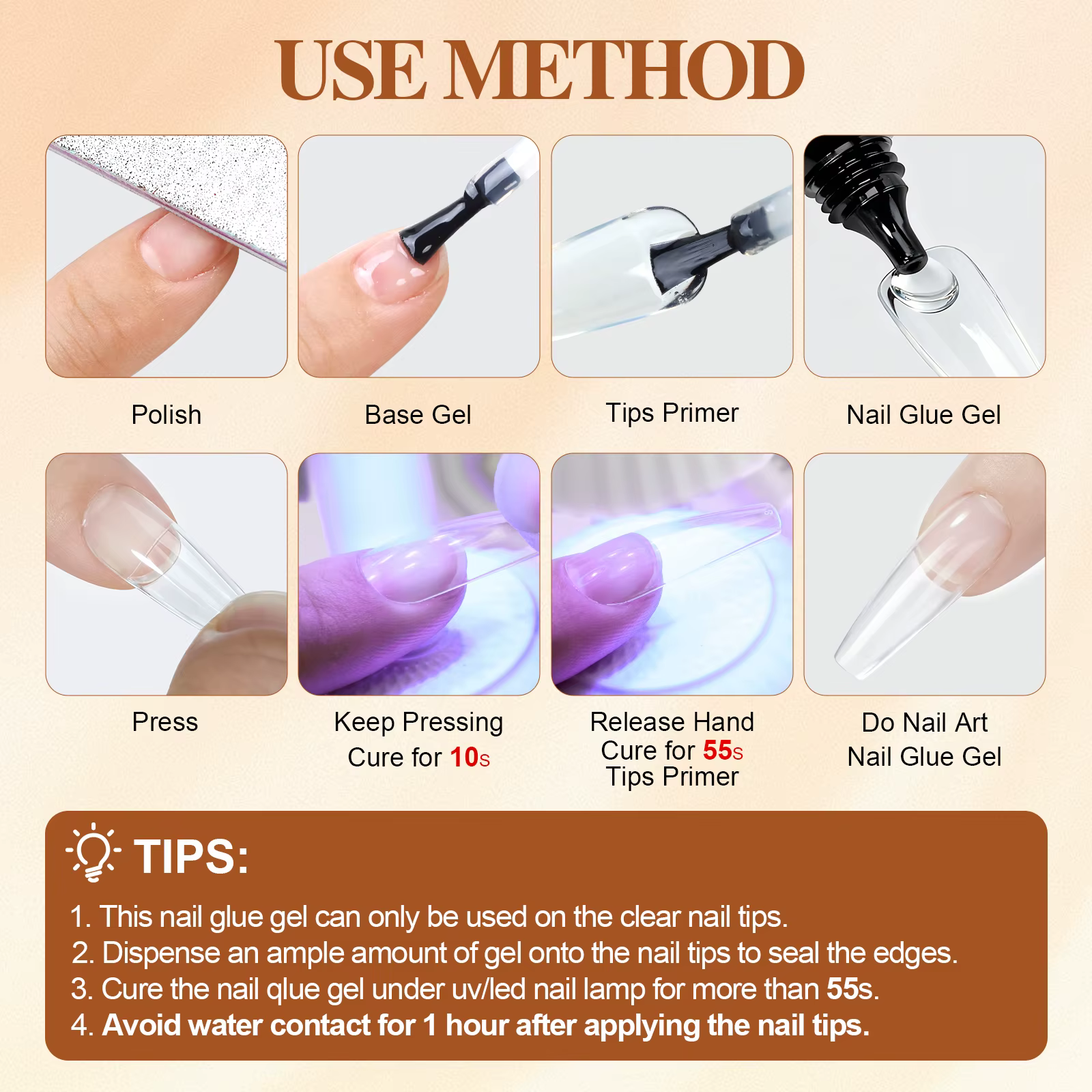 Colle à ongles en Gel solide
