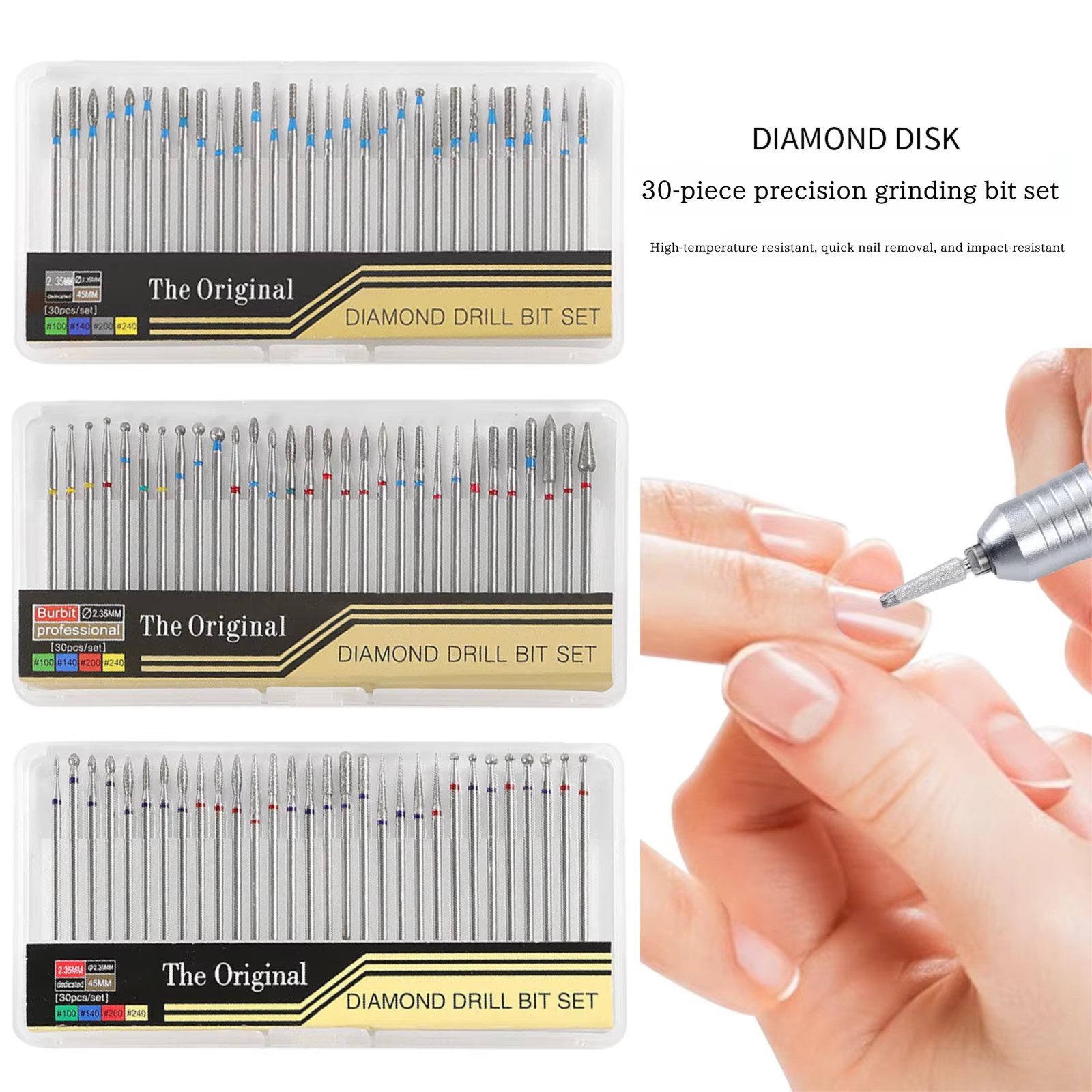 50 ensembles 30 pièces/ensemble jeu de forets pour Nail Art-embouts de travail de préparation de Style russe pour
