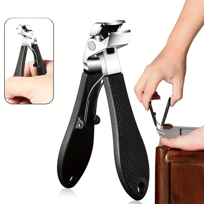 Ensemble de 3 pièces pour le soin des ongles en acier inoxydable professionnel.