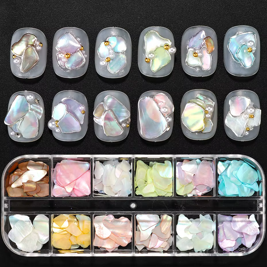 Paillettes irisées pour ongles