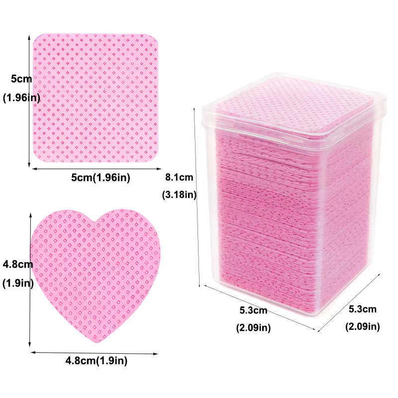 200 pièces/boîte lingettes à ongles non pelucheuses Extension de cils