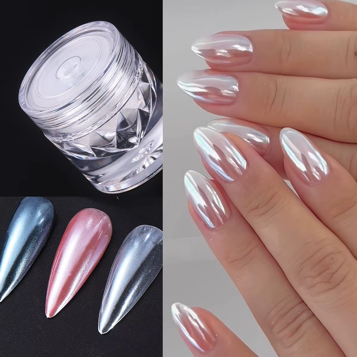 Poudre à paillettes pour ongles