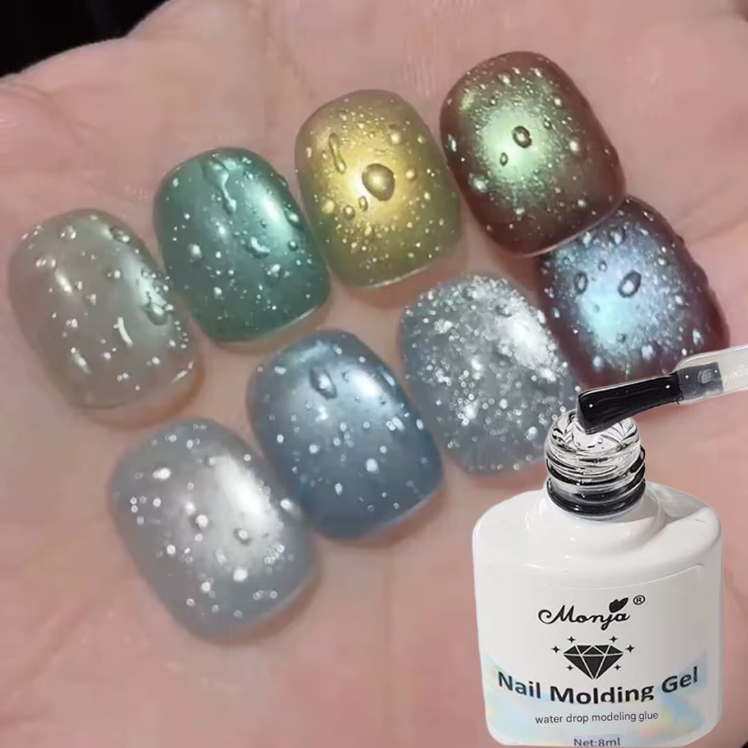 Gel à ongles semi-solide sans résidu effet goutte d'eau