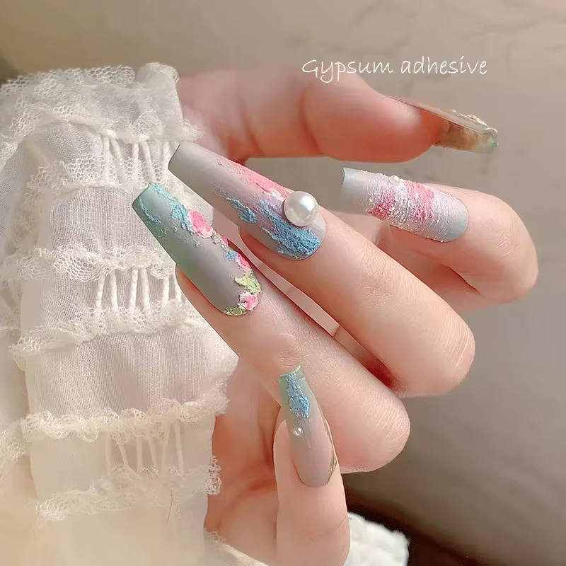 9 couleurs effet 3D sable gypse Gel dessin Super Texture peinture Gel tremper UV LED Semi Permanent pigmenté