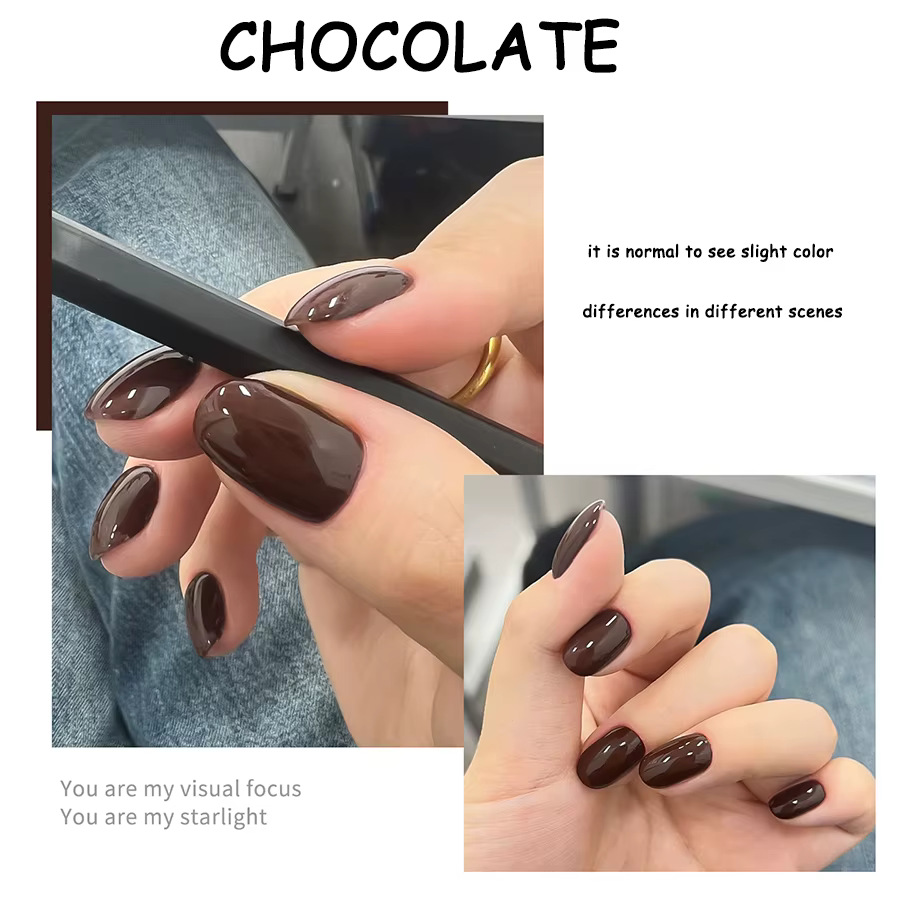 Automne hiver chocolat brun vernis à ongles Gel Maillard Caramel couleur Gel fournitures