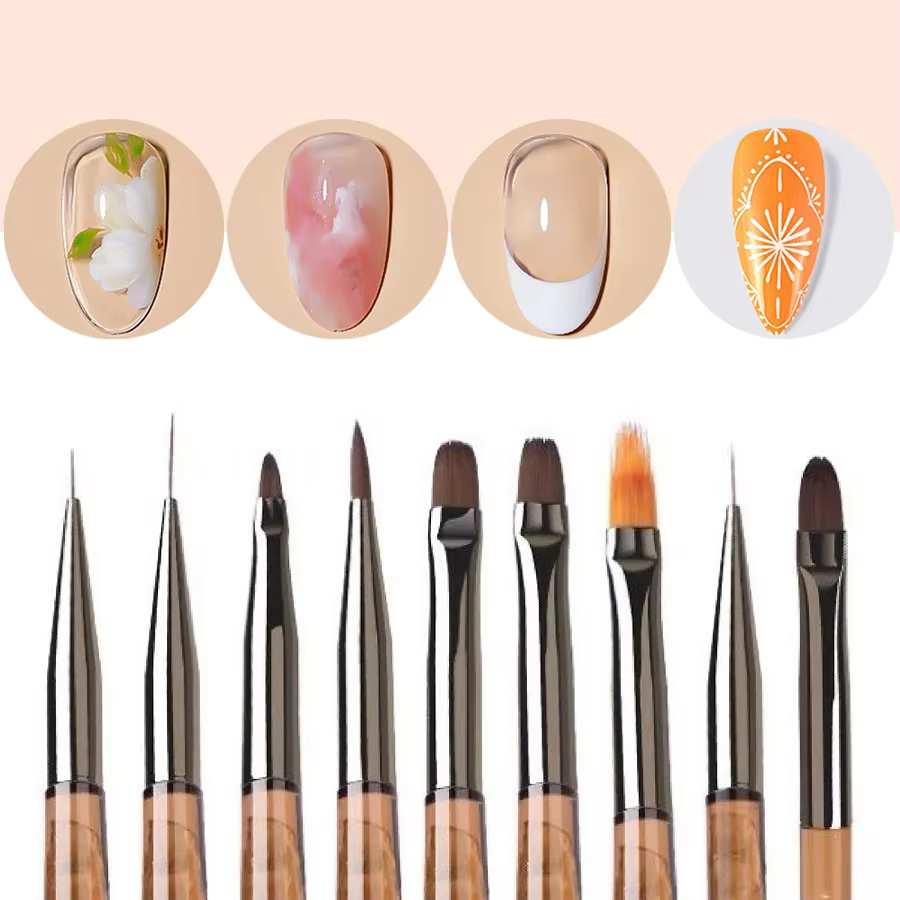 Ensemble de pinceaux à ongles pour professionnel et domestique