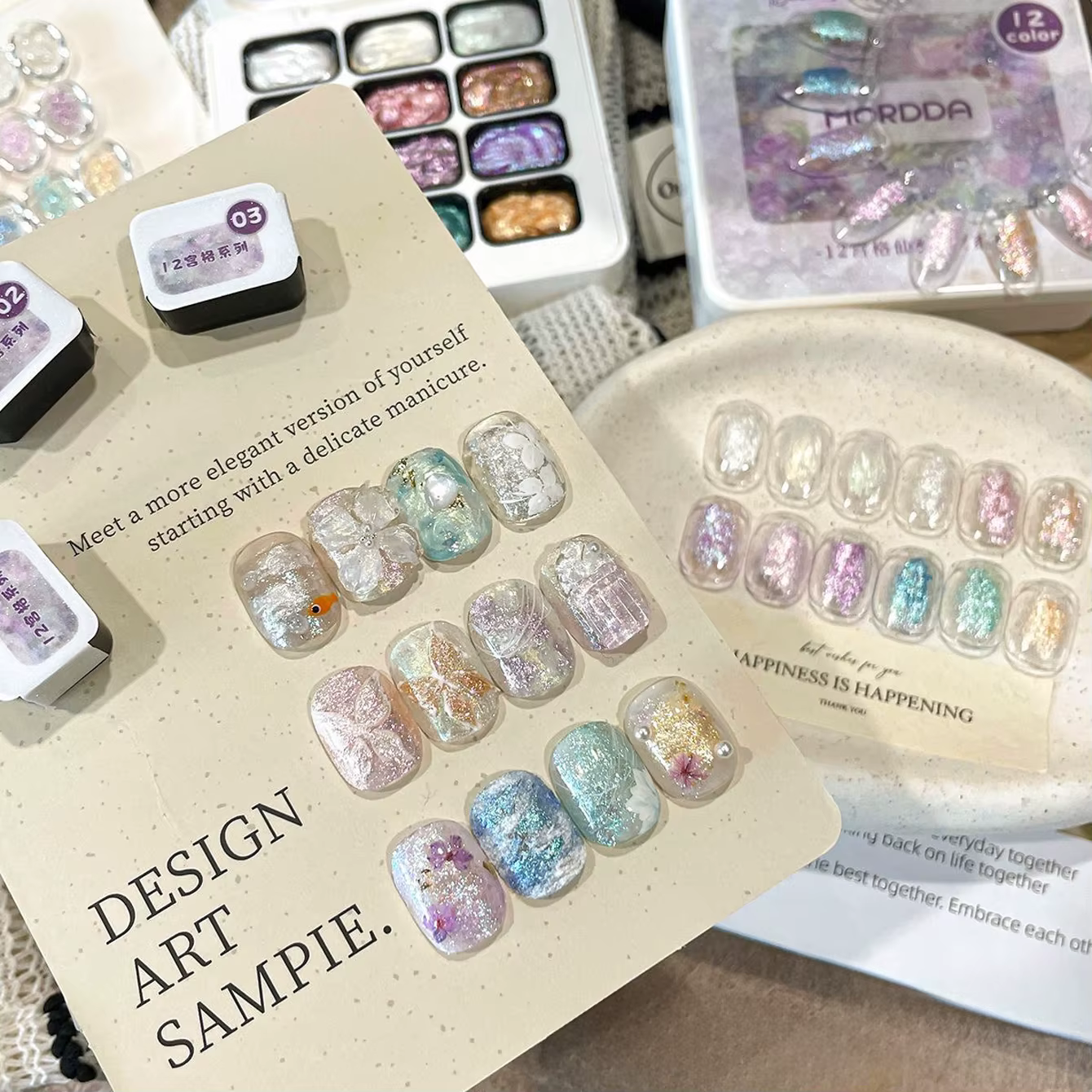 Nouveau Gel Polish Sans Rinçage 12 Couleurs 2026 pour Nail Art avec Finition Texturée Effet Opale – Fournitures pour Ongles