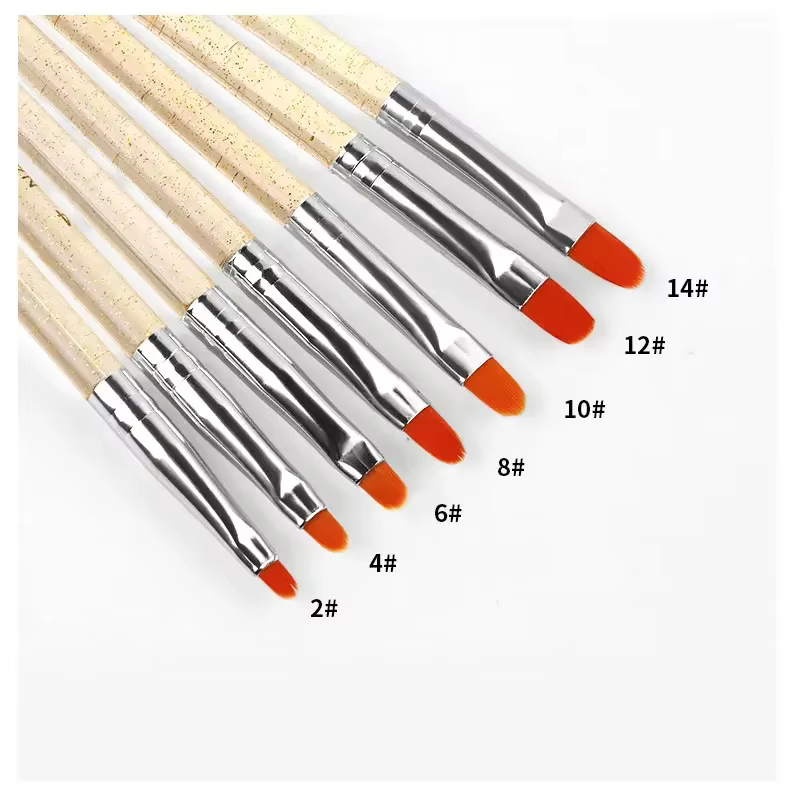 7 pièces/ensemble Nylon cheveux UV Gel acrylique Nail Art constructeur brosse stylo stylos à dessin pour la conception des ongles fournitures pour les professionnels