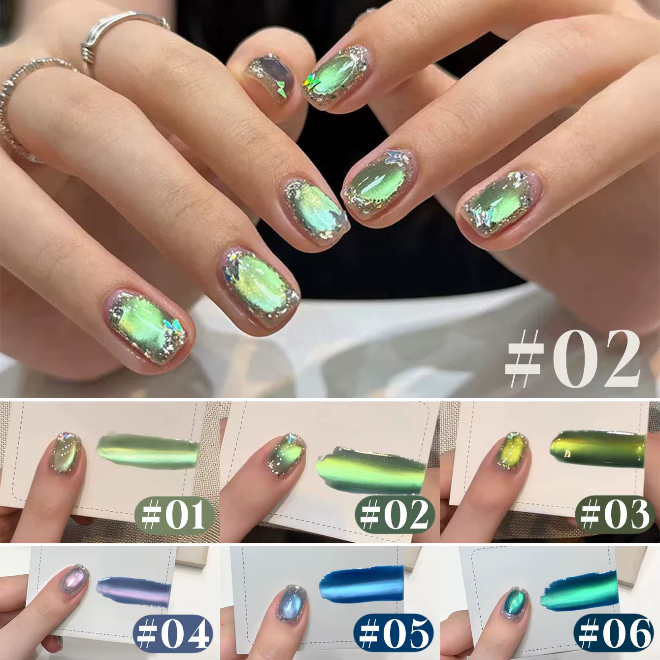 MIANEL – vernis à ongles en Gel vert Emperor Green Cat Eye