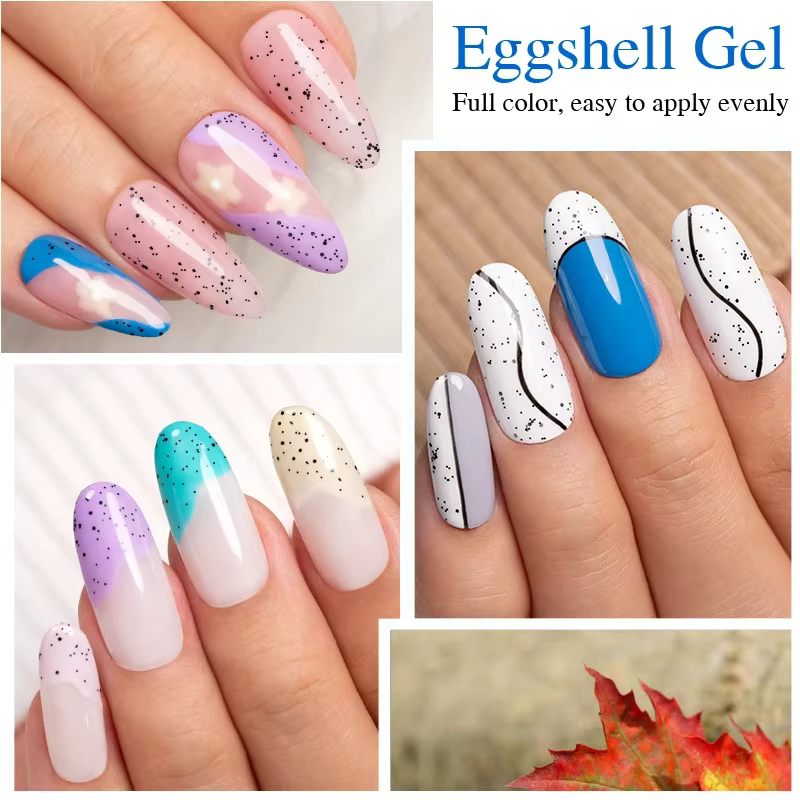 Verhéritage à ongles en gel coquille d'oeuf scintillant