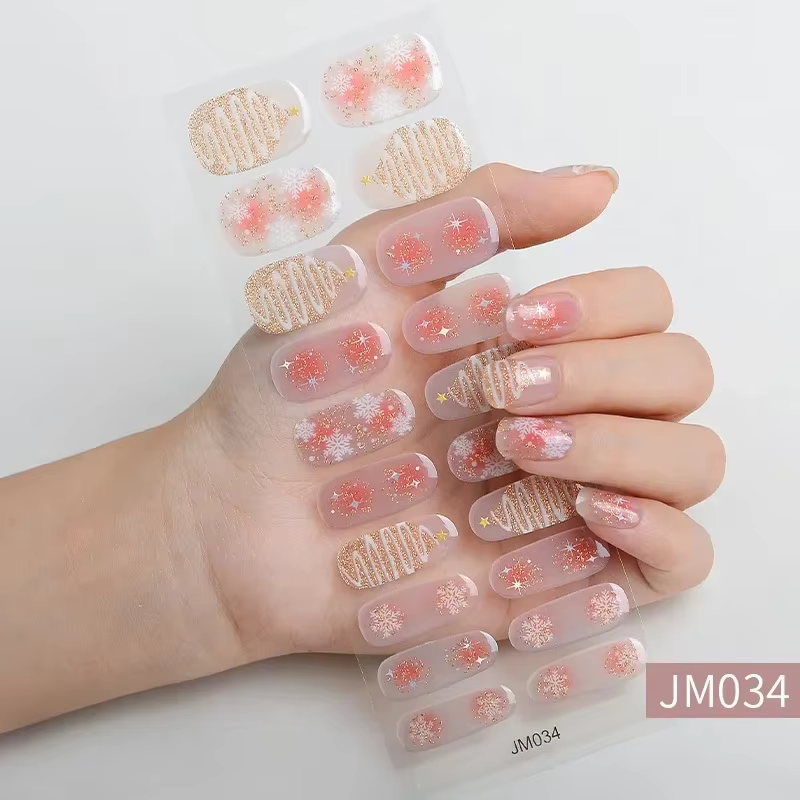 Autocollants pour ongles en gel semi-durcissant pour Noël