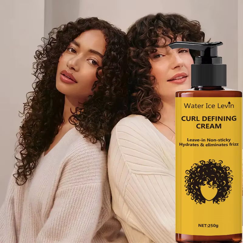 Crème définissante pour les boucles - Contient de l'huile d'argan marocaine, anti-frisottis longue durée, boucles élastiques et volumineuses, coiffage hydratant adapté aux cheveux ondulés et bouclés