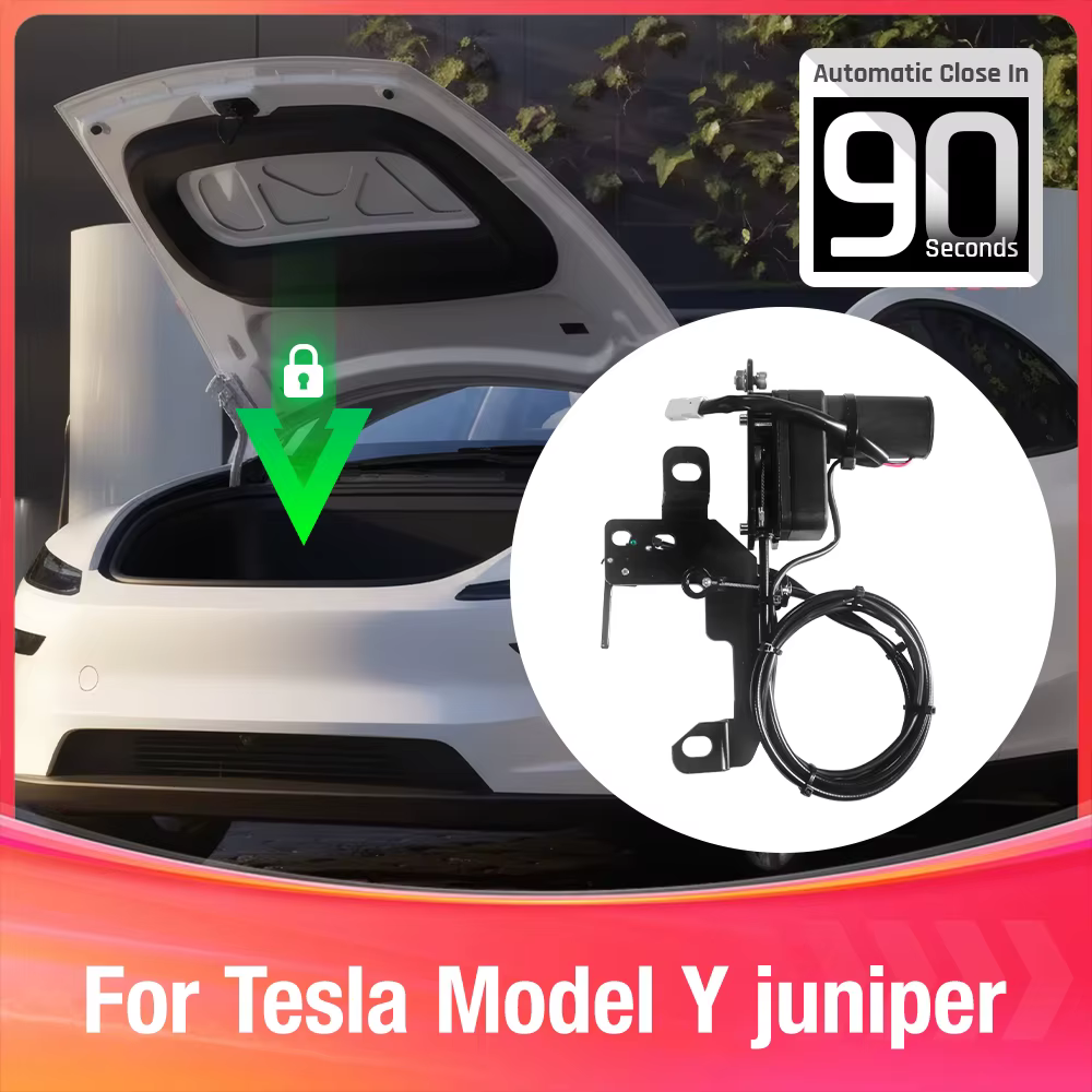 Kit de Coffre Avant Électrique Automatique à Fermeture Douce pour Tesla Model Y Juniper 2025 2026 | Accessoire d'Amélioration de Voiture Intelligente