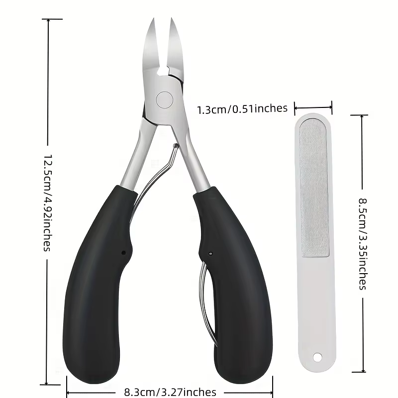 Coupe-ongles avec lime à ongles argentée brossée