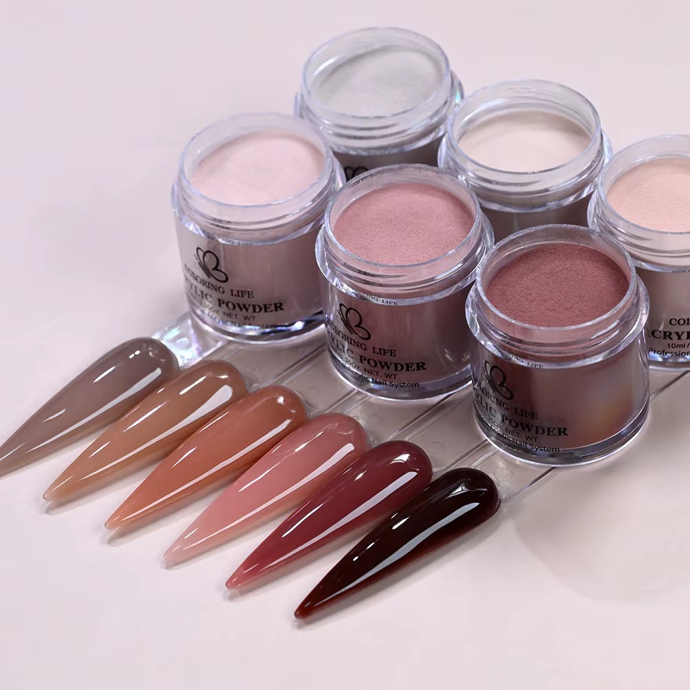 Lot de 6 poudres acryliques pour ongles