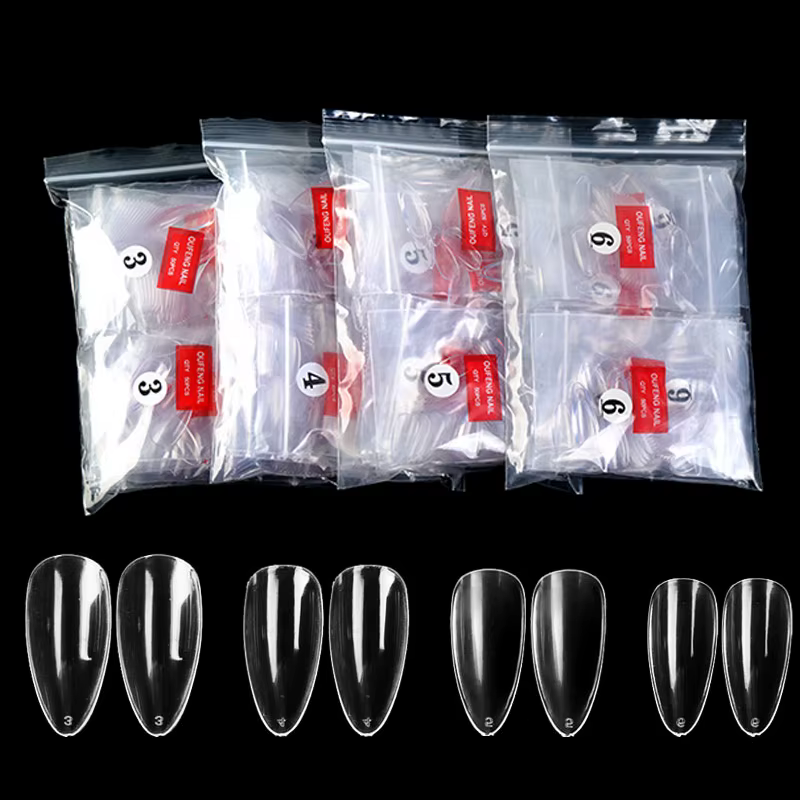 500 pcs/pack pratique faux ongles taille unique 3 4 5 6 clair couleur naturelle