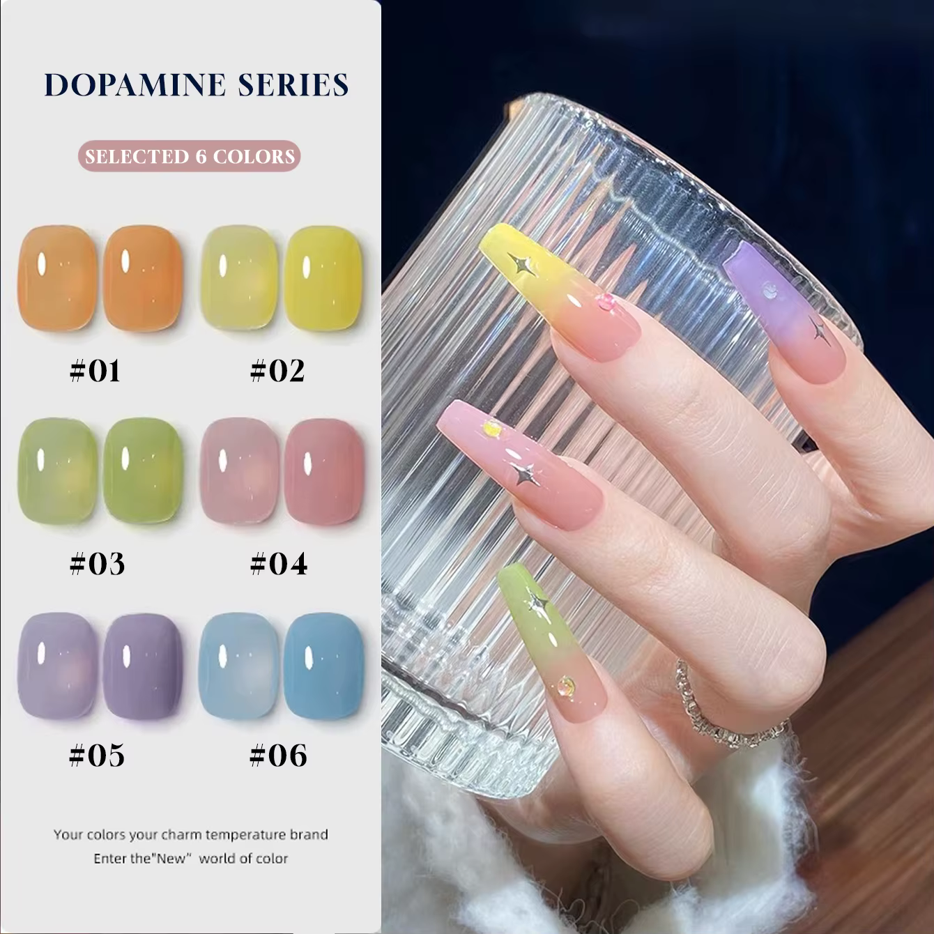 MIANEL 12ML 1PCS 2026 Vernis à ongles gel couleur bonbon nude Dopamine pour l'été