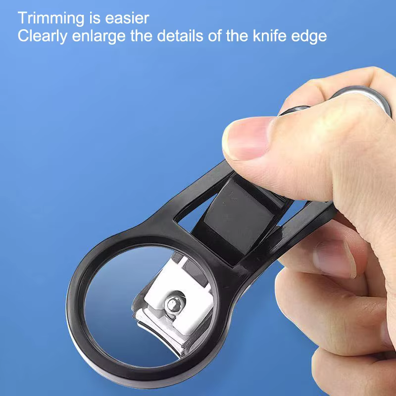 Coupe-ongles uniques avec loupe de précision et fonction anti-éclaboussures