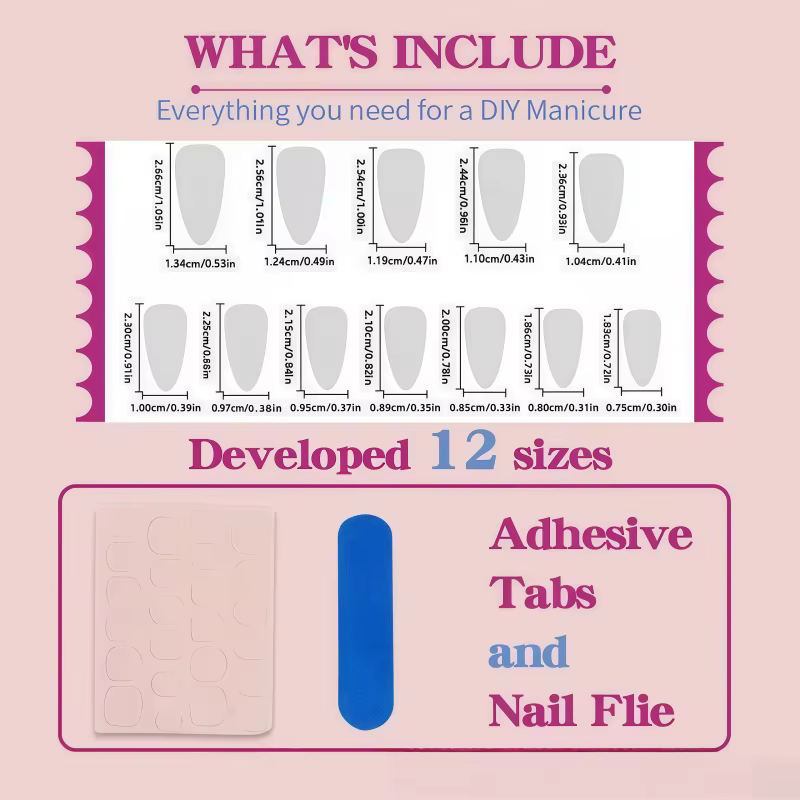 24 faux ongles français pointus en dentelle noire faits à la main