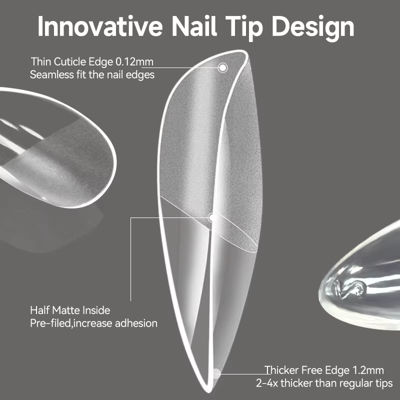 UR SUAGR 320 pièces Capsules d'ongles pré-montées transparentes INSTANT-APEX
