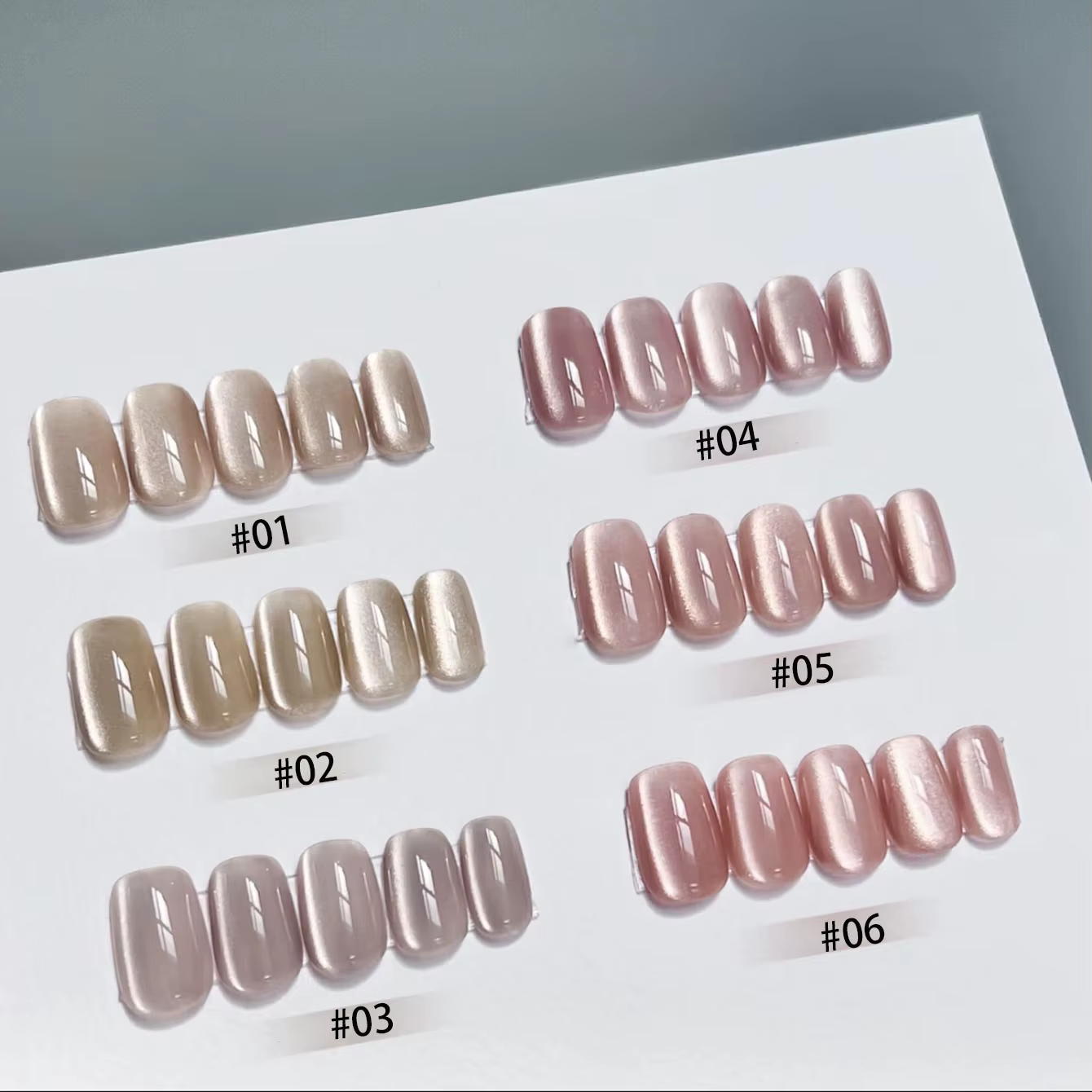 MIANEL 10ML 2026 Nouveau Vernis à Ongles Gel Effet Œil de Chat Nude Perles de Verre Blanches Xiaoxiangfeng