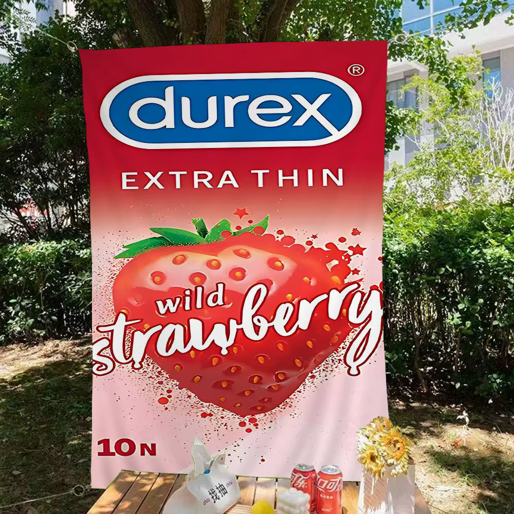 Préservatif Sexy de marque D-Durexes, grand drapeau imprimé, Art, salle de Science-Fiction, décoration de maison, bannière