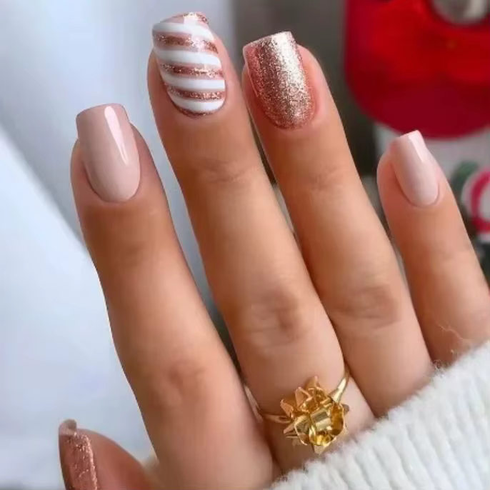 Style de faux ongles de Noël