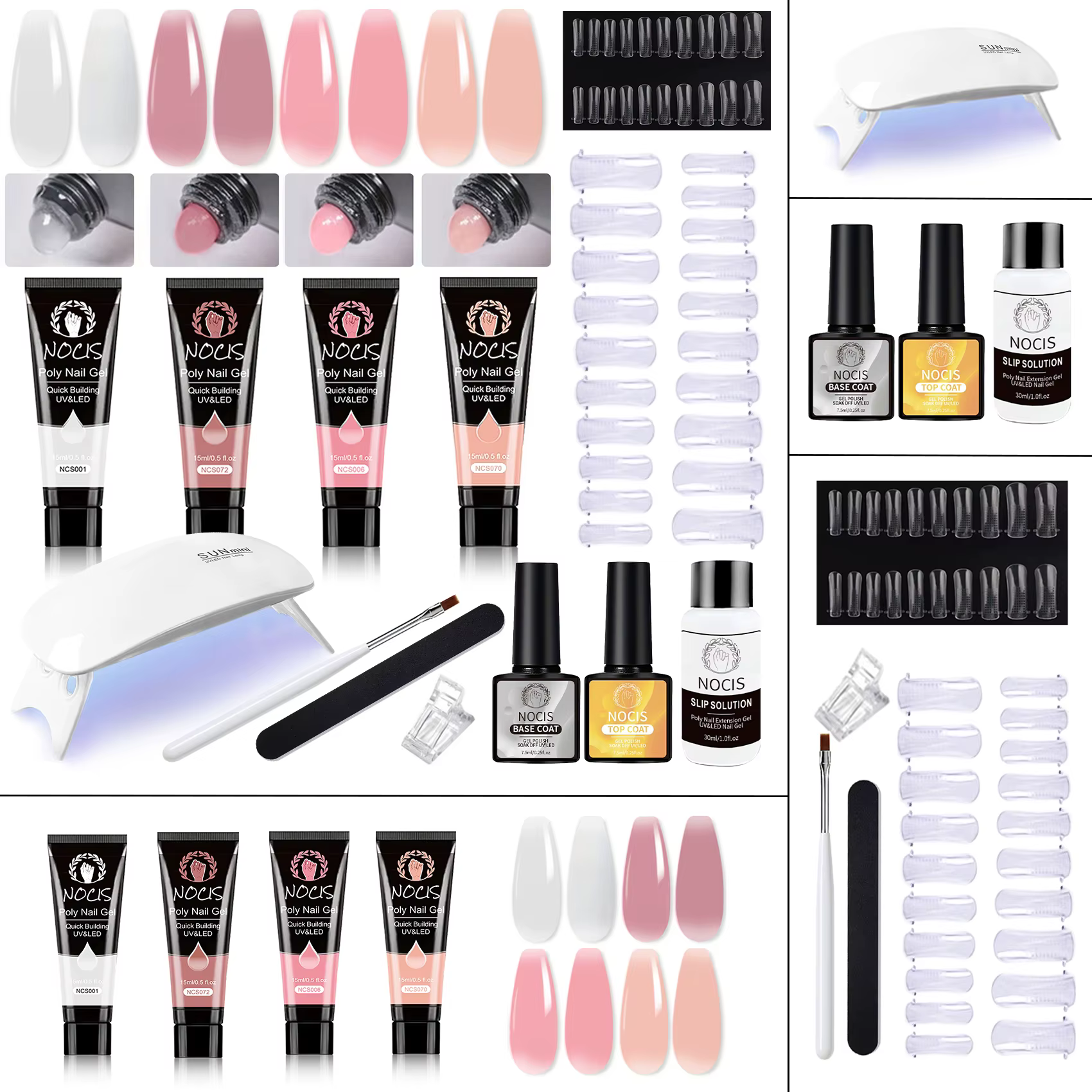 Kit de gel d'extension Poly pour ongles