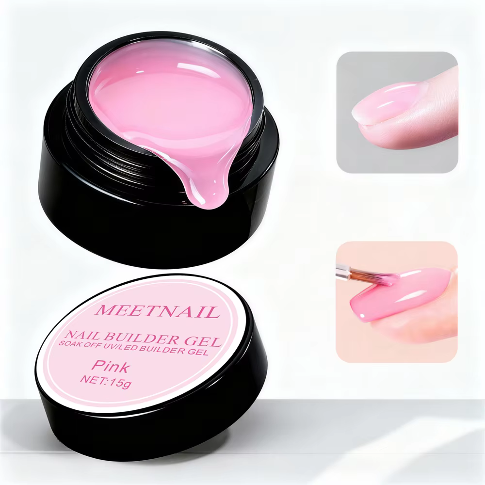 Gel Constructeur 15g pour Ongles – Gel d'Extension Longue Durée Soak-Off pour Débutants