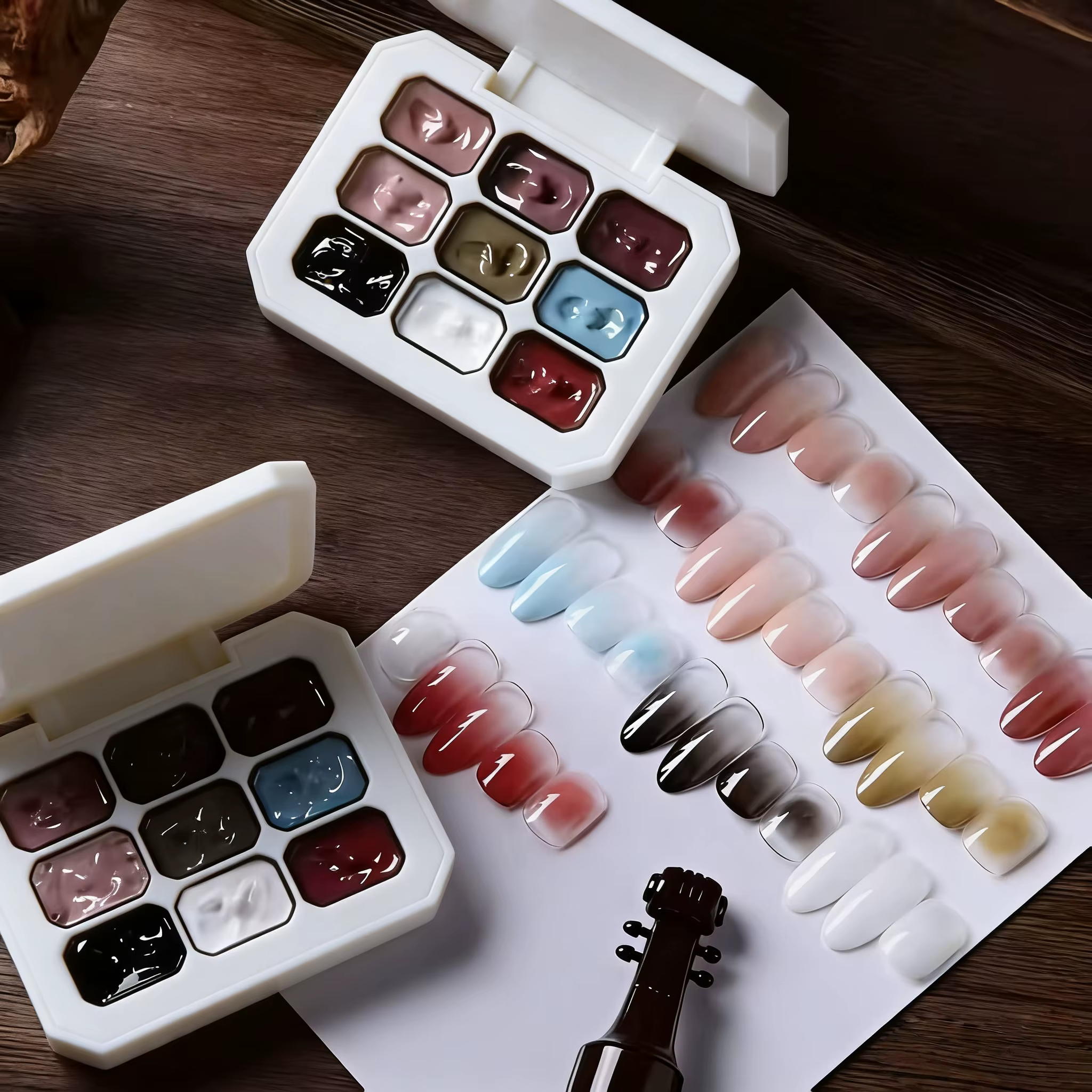 Gel de vernis à ongles solide 9 couleurs
