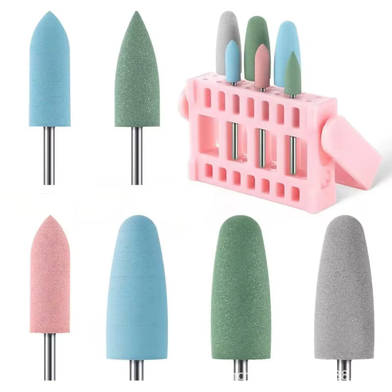 Tête de meulage de manucure en caoutchouc de silicone