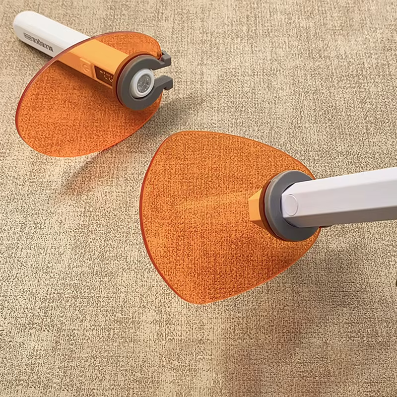 Dispositifs de Salon de beauté des ongles, déflecteur bloquant la lumière en acrylique pour lampe UV à ongles de forme droite, lunettes de protection Anti-lumière bleue