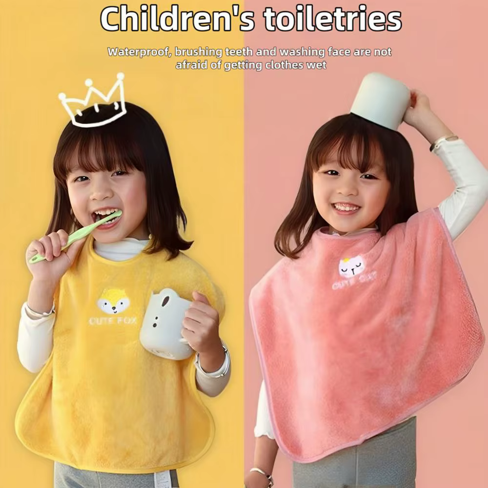 Bavoirs doux pour bébé, respectueux de la peau, avec boutons-pression réglables, serviette absorbante pour enfants, serviette de visage pour tout-petits, pour l'alimentation et la repas
