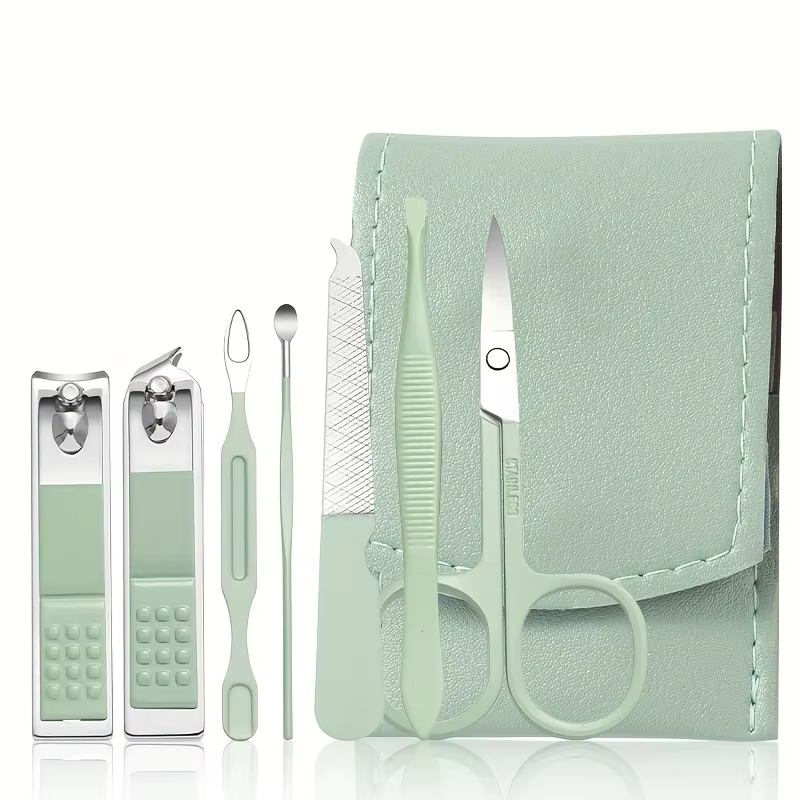 Colourful Portable Travel Case - Manicure Set with Nail Clippers
