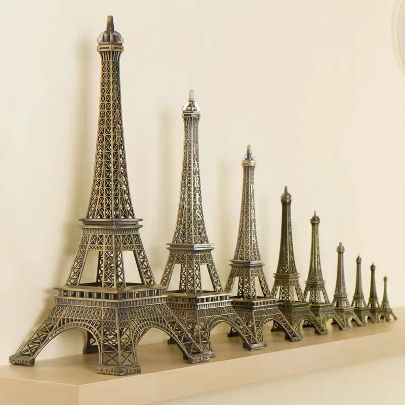 Tour Eiffel de Paris en Bronze, artisanat en métal, accessoires de décoration pour la maison, Figurine, modèle Souvenir, Design d'intérieur de la maison
