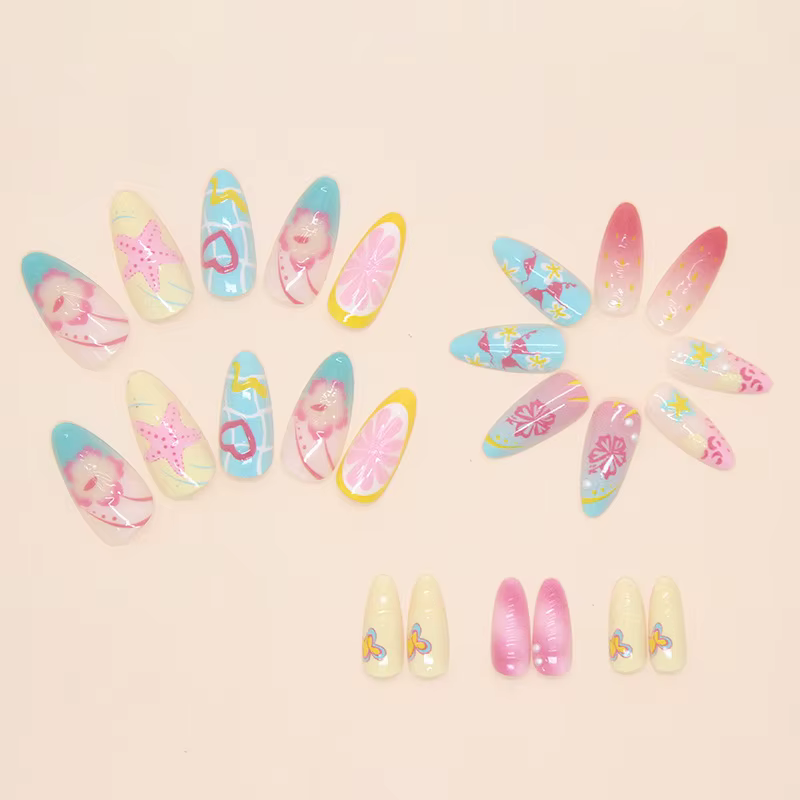 Faux ongles 3D pour femmes et filles
