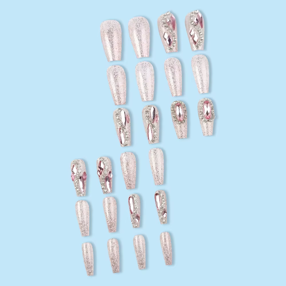 24 faux ongles pour filles