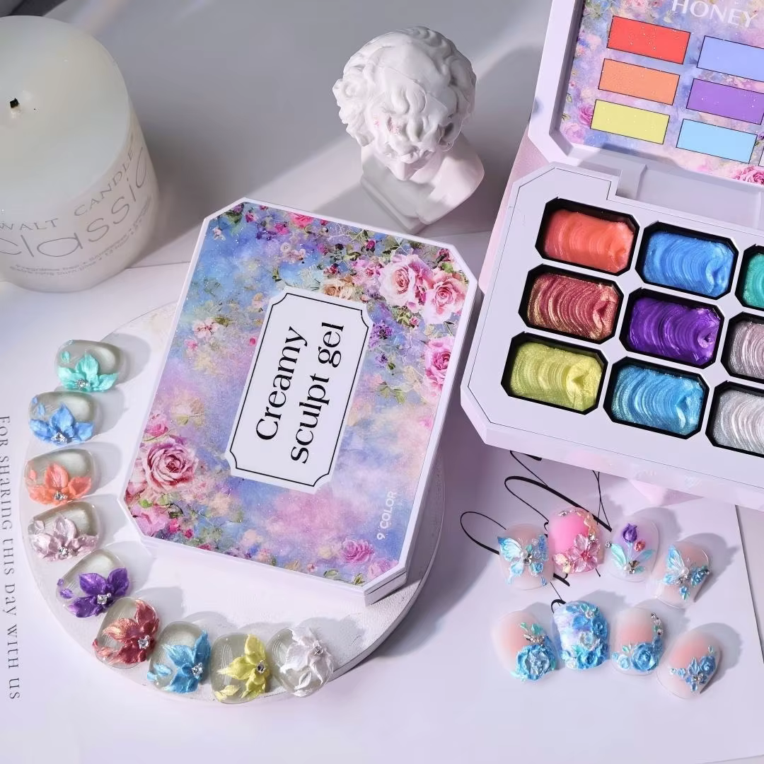 Gel de peinture nacré solide pour ongles